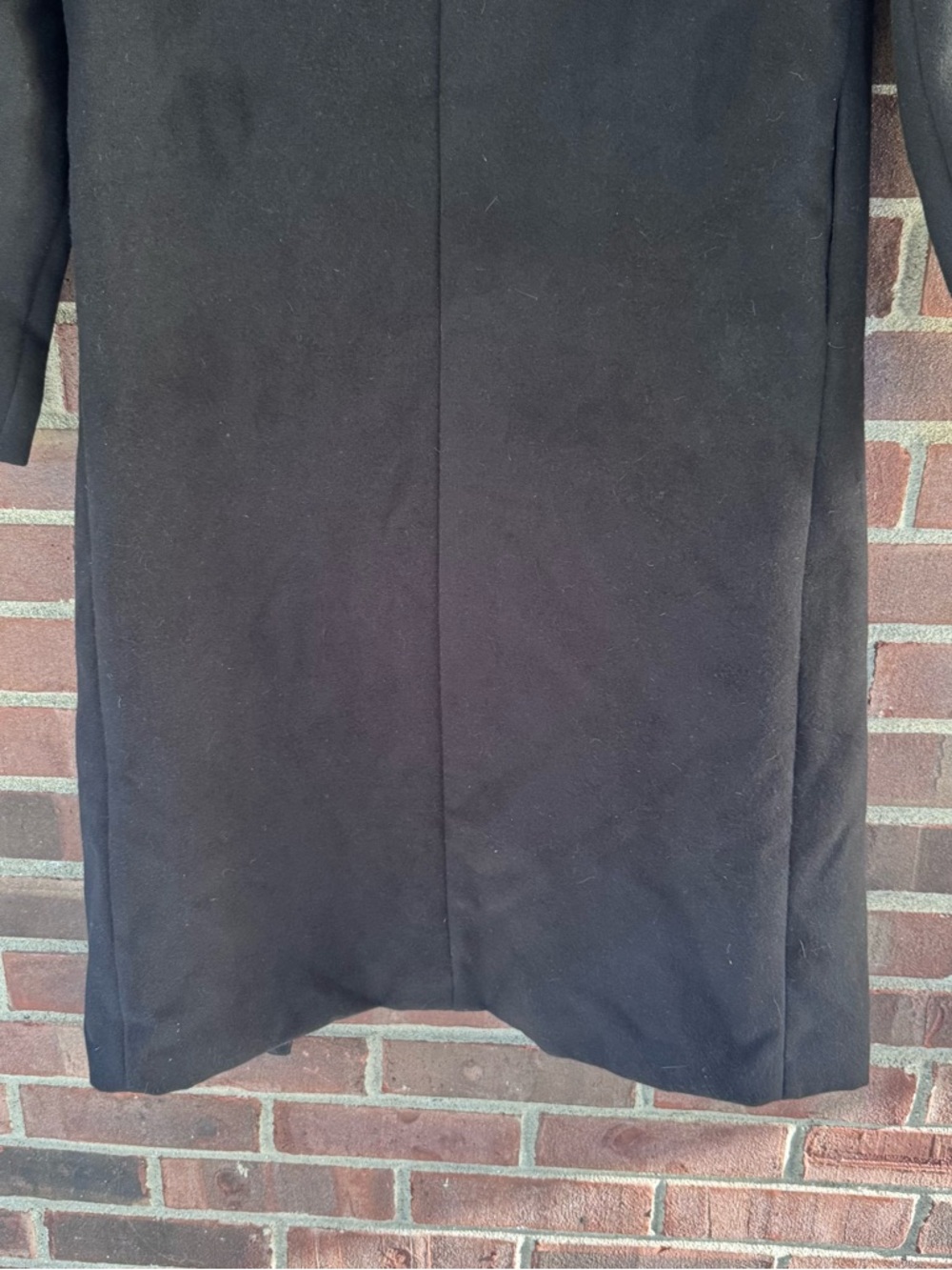 Auxo Collection Black Long Coat Women’s Size S Wool Blend Classic Overcoat - Picture 7 of 10